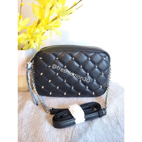 Rebecca Minkoff Quilted Studded Crossbody Bag - Picture 1 of 6